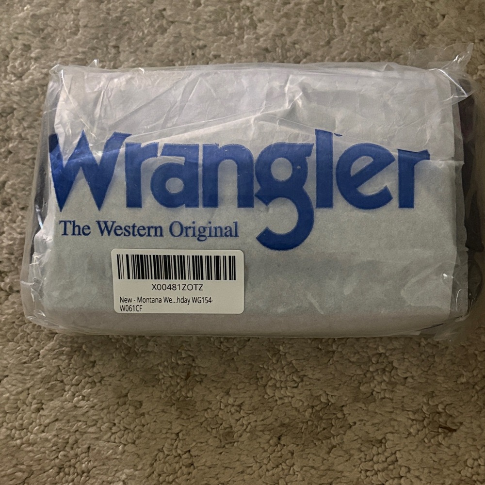 Wrangler White Tee with Blue Logo